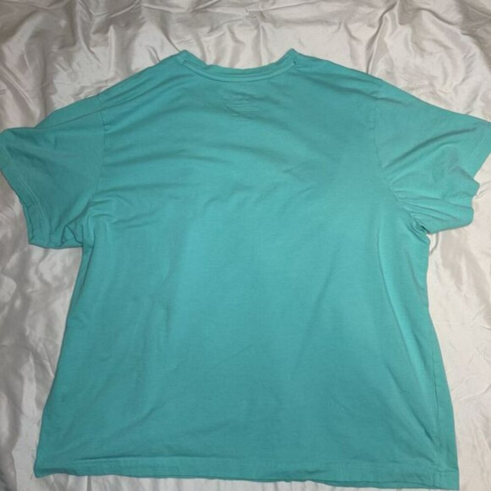 Tommy Bahama Shirt Mens XL Short Sleeve Teal Crew Neck Lightweight - Picture 3 of 4